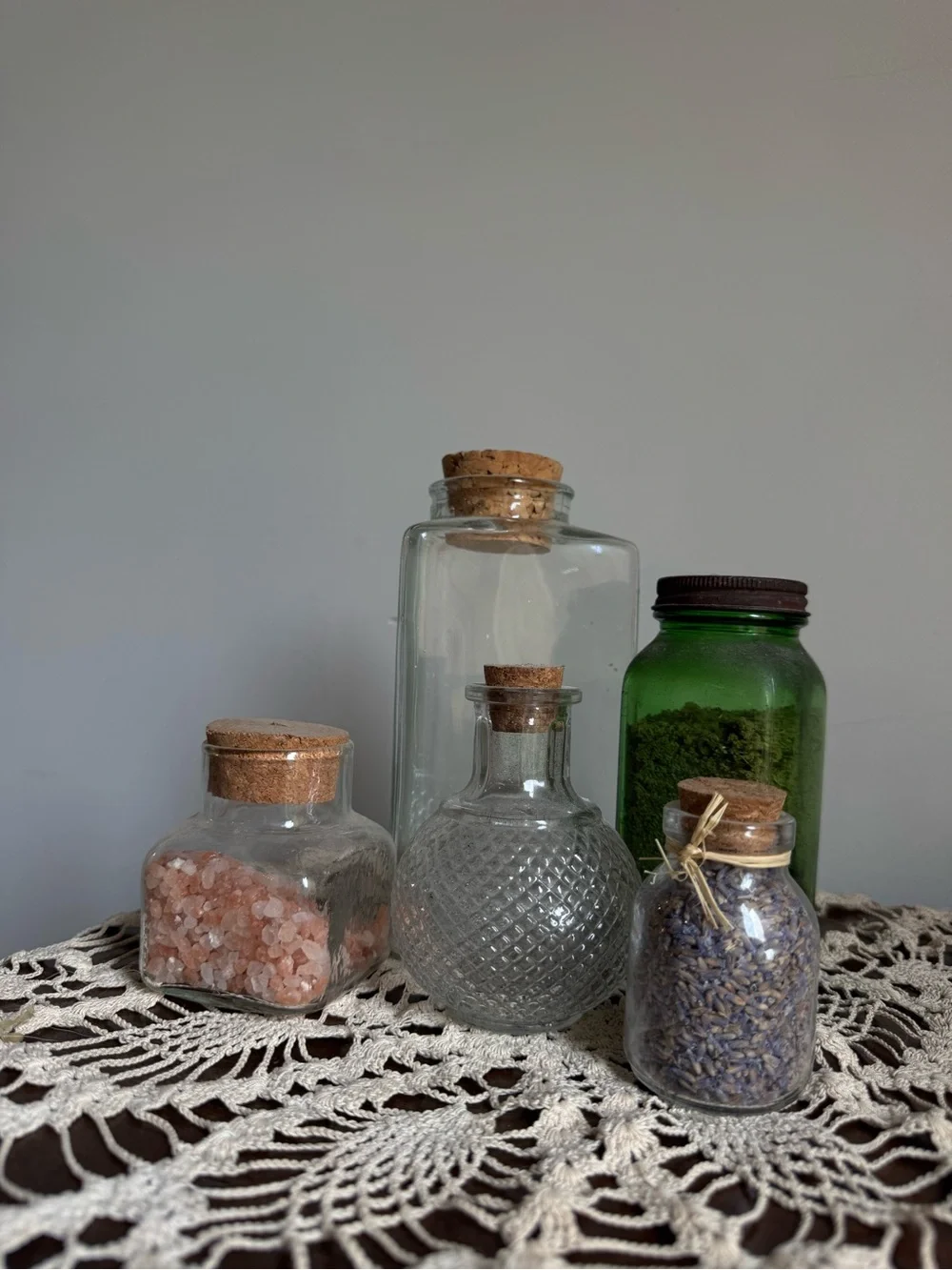 Glass Apothecary Herb Jar Bundle in Clear and Green – Home Accents